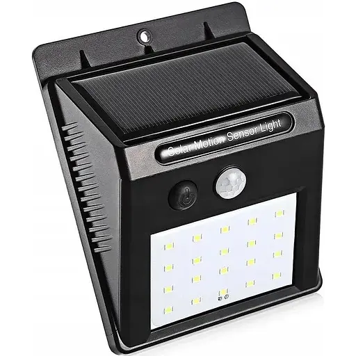 Світильник вуличний із датчиком руху Light LED 20 на сонячній батареї білий