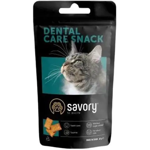 Хрустящие лакомства Savory Snack Подушечки для поощрения кошек здоровье зубов 60 г - фото 1