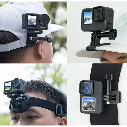 Крепление на голову для экшн-камеры Telesin QHM-001 (135555) - фото 9