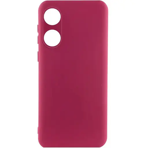 Чохол Silicone Cover Lakshmi Full Camera (AAA) для Oppo A58 4G Бордовий / Plum