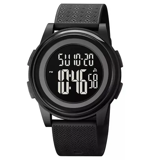 Спортивные наручные часы Skmei 1895 (Черный с черным циферблатом)