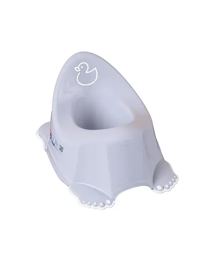 Детский горшок Утенок с противоскользящей резиной и музыкой Светло-фиолетовый - фото 1