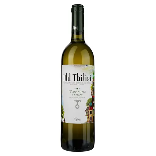 Вино Old Tbilisi Цинандалі, біле, сухе, 12,5%, 0,75 л