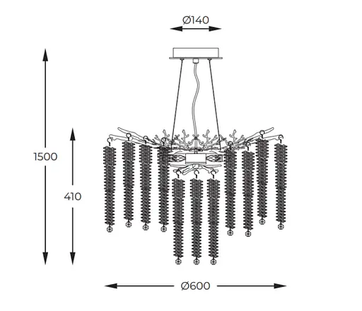 Підвісна люстра DIJON MD3720-1-EGN Zuma Line - фото 2
