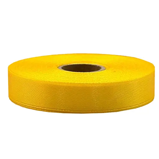 Атласная лента для рукоделия Bambi АБ-140, 0,6 см x 23 м, теплый желтый - фото 1