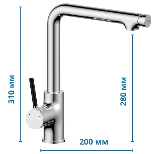 Змішувач для кухні Mixxus Premium Adam 017 MI5825 Хром - фото 2