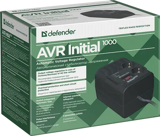 Сетевой фильтр Defender AVR Initial 1000 (99018) (5796627) - фото 2
