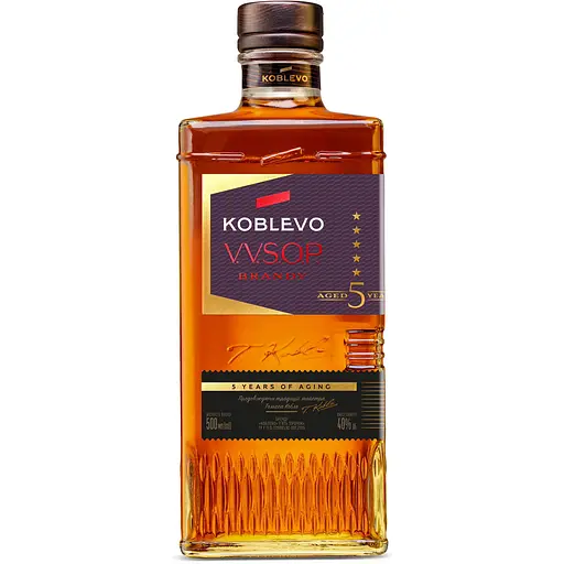 Коньяк України Koblevo Ординарний, 5 зірок, 40%, 0,5 л (596345) - фото 1