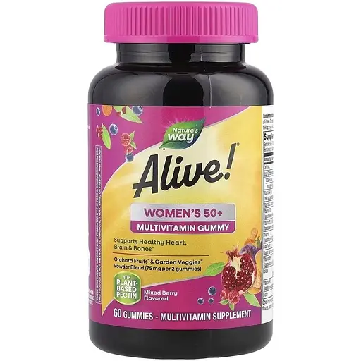 Комплекс для здоров'я жінок 50+ Nature's Way Alive! Women's 50+ Gummy, 130 желейок