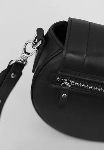 Жіноча шкіряна сумка Mandy чорна - фото 5