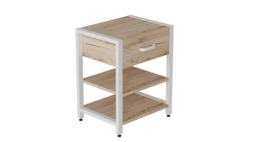 Тумба универсальная Вивьен 1/2 50x41x40 ДСП белый Дуб Сан-Марино 16мм FRD-104128 - фото 4