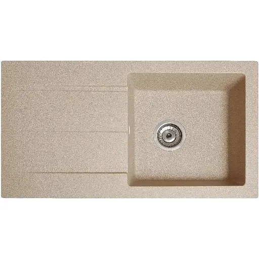 Гранітна кухонна мийка Romzha Quadro Piesok (301) з крилом - фото 1