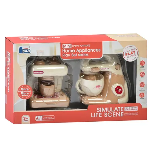 Детская бытовая техника "Миксер-Кофемашина" Bambi E02 механический вращающийся венчик - фото 3