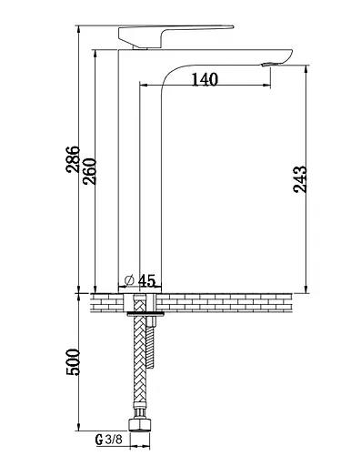 Смеситель для умывальника Kohlman Proxima хром высокий QB170P Хром - фото 2