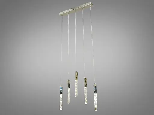 Сучасна світлодіодна люстра потужністю 12W, колір-хром - фото 1