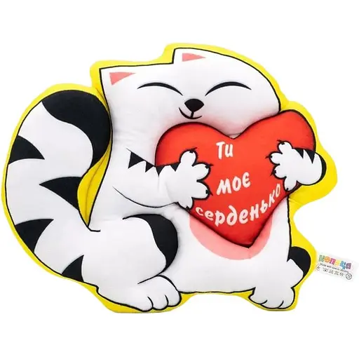 Мягкая игрушка-сувенир Котенок 00384-2 Желтый (2000990387479) - фото 1