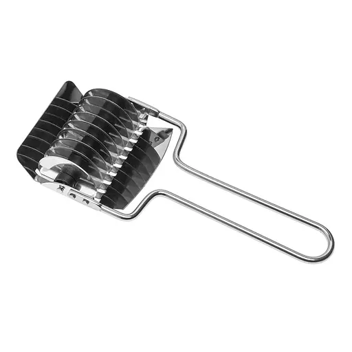 Ролик тесторезка лапшерезка для нарезки лапши, зелени из нержавеющей стали с ручкой, Kitchen Master 83608 - фото 3