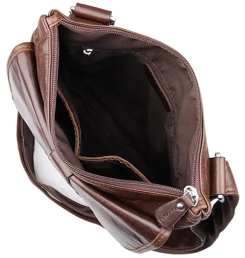 Чоловіча шкіряна сумка Vintage 25х27х6 см sum0012451 - фото 9