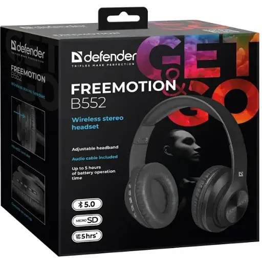 Гарнитура Defender FreeMotion B552 Black (63552) (6718037) - фото 7
