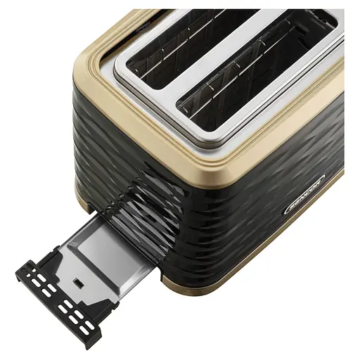 Тостер Sencor 930 Вт подогрев размораживание подсветка пластик черно-золотой - фото 5