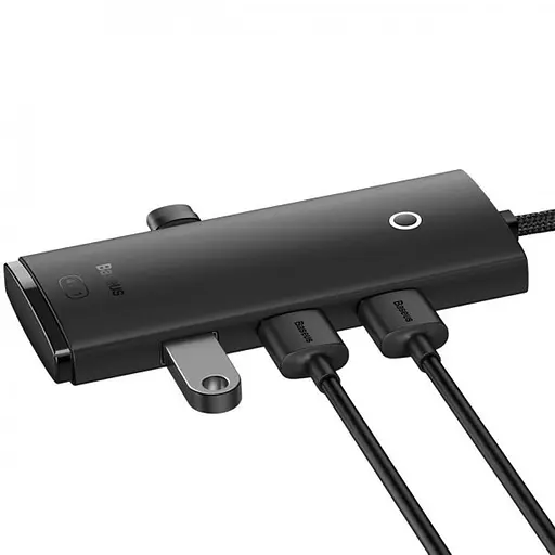 Перехідник HUB Baseus Lite Series 4in1 (Type-C to 4xUSB 3.0) 1m (WKQX03) Black - фото 5