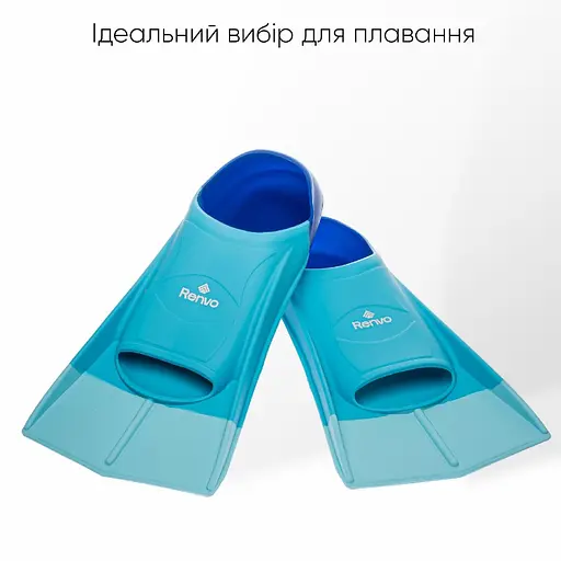 Короткі ласти для тренування в басейні Renvo Frio із закритою п'ятою різнокольоровий розмір 39-41 (SF100-06 39-41) - фото 8