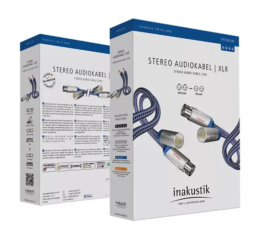 Міжблочний аудіокабель балансний 2 XLR male - 2 XLR female Inakustik Premium XLR Audio Stereo 1.5m - фото 3