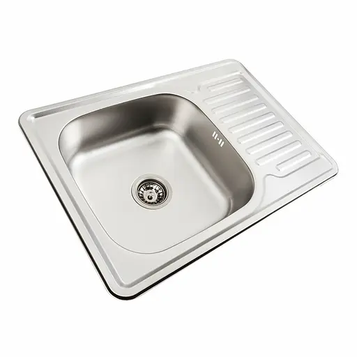 Кухонна мийка з нержавіючої сталі Platinum 7050 декор (0,8/180 мм), R, Decor - фото 2