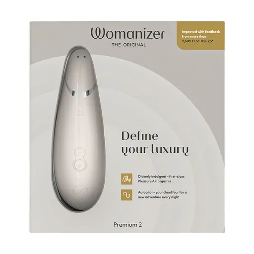 Вакуумний стимулятор клітора Womanizer Premium 2 сірий - фото 6
