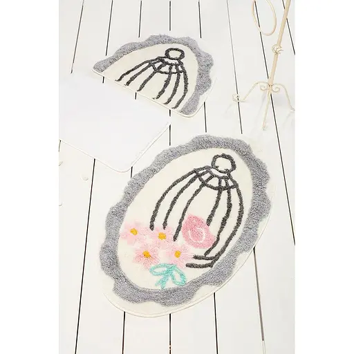 Килимок для ванної Chilai Home Sweet Bird Grey