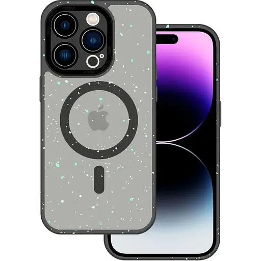 Чехол-накладка DK для Apple iPhone 12 Pro Max MagSafe Composite Matte Splash (black) - фото 4