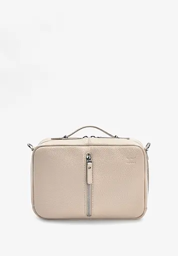 Жіноча шкіряна сумка Avenue світло-бежевий флотар - фото 5