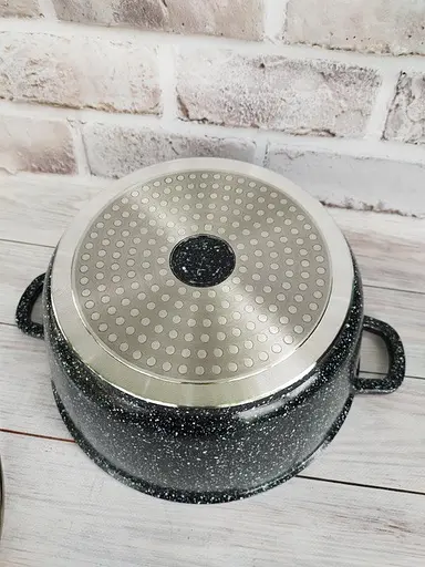 Кастрюля Styleberg с гранитным антипригарным покрытием 3.2л 22см ST-3022 Черная - фото 8