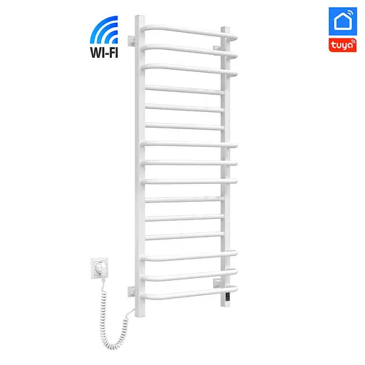 Электрический полотенцесушитель Navin Грандис 480x1200 Sensor с Wi-Fi, левая с таймером, белая 12-112033-4880, Белый, Левое, Электронный - фото 2