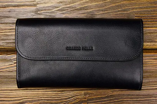 Чоловічий шкіряний клатч GRANDE PELLE 22.5х13х4 см sum0026204 - фото 6