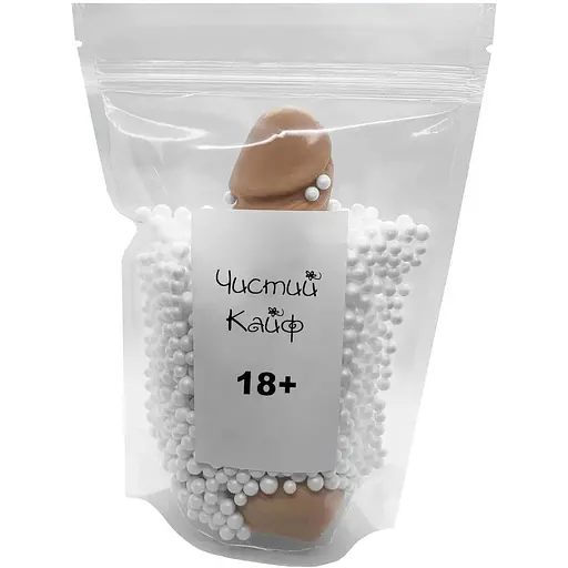 Крафтовое мыло член с присоской Чистий Кайф Brown Size M - фото 4