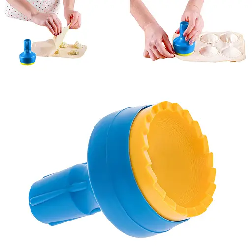 Вареничниця механічна ручна прес форма для вареників машинка для вареників Блакитний, Kitchette 84441 - фото 2