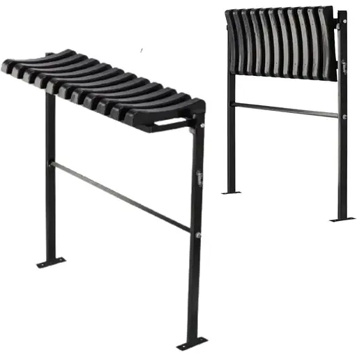 Скамья на кладбище Chomik Twist складная с основой черный - фото 2