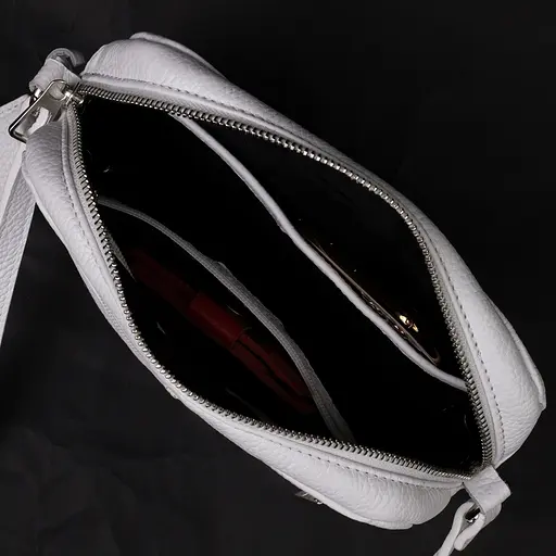 Кожаная женская сумка Grande Pelle 23х17х7 см sum0023594 - фото 4