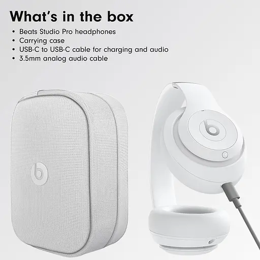 Навушники бездротові Beats Studio Pro Matte White (MC2P4) стереогарнітура матова біла - фото 5