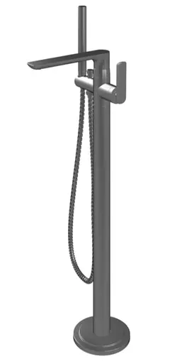 Смеситель для ванны напольный Kohlman Experience graphite QF1165EG Графит - фото 1