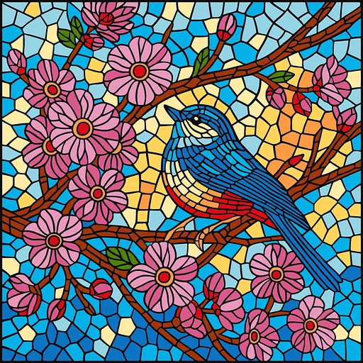 Набір для розпису по номерах "Вітраж. Синиця" Ideyka 30х30 см КНО5164