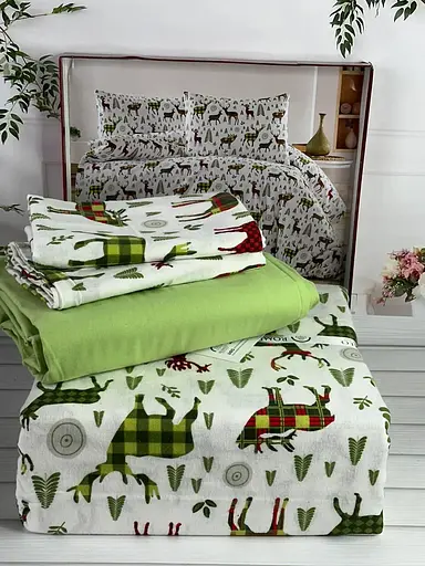 Постільна білизна Romeo Home Mark Yesil Фланель Belizza pbe0051823 - фото 2