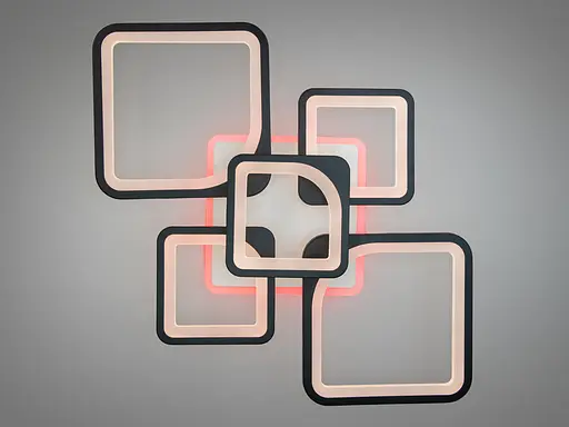 Люстра LED 8060 чорна з пультом димером діммер - фото 2