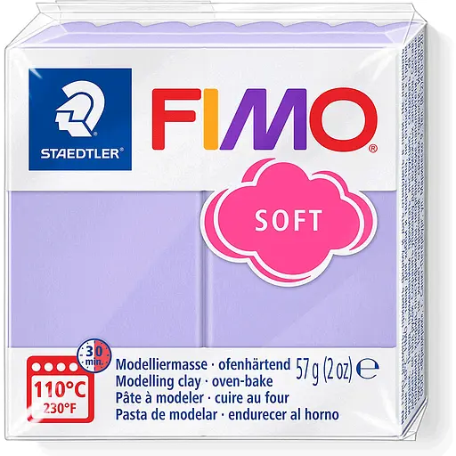Пластика для біжутерії Soft Бузкова пастельна 57г Fimo
