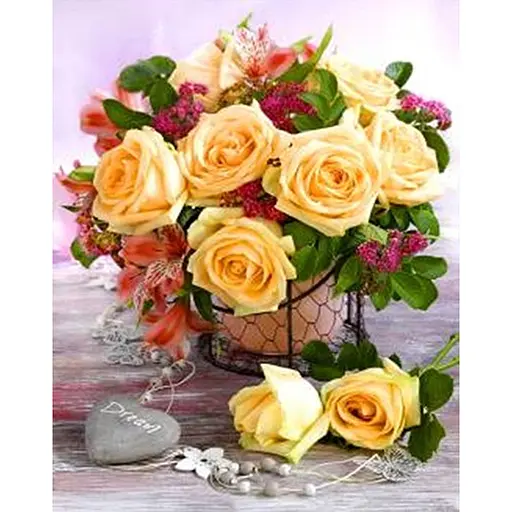 Картини за номерами Алмазна мозаїка зі стразами на підрамнику Букет моєї мрії 40*50 см (GL73601) - фото 1