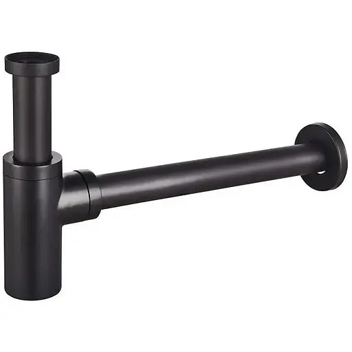 Сифон для раковини Champion Siphon-02 Black без випуску CH0369, Чорний матовий - фото 1