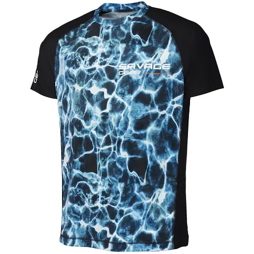 Футболка Savage Gear Marine UV T-Shirt L Sea Blue - фото 1