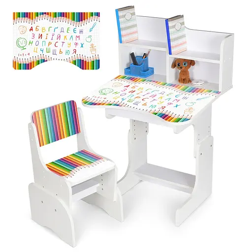 Дитяча Парта N 2071-11-1 дерево, зі стільчиком