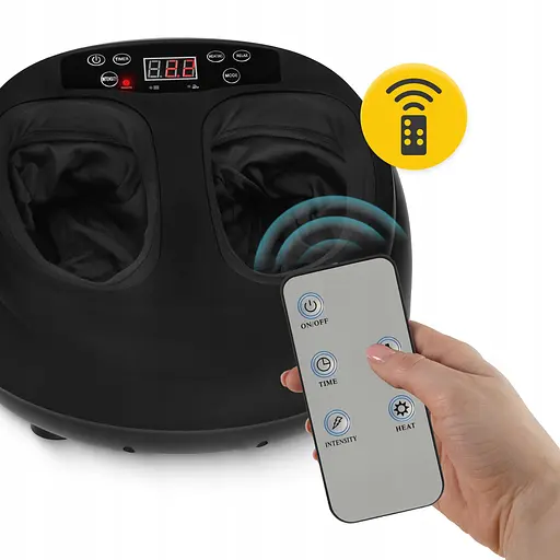 Масажер для стоп 4FIZJO Premium багатофункціональний, з підігрівом Black (P-5905973403498) - фото 5